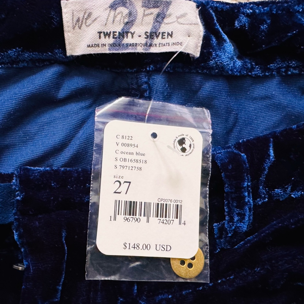 We The Free by Free People NWT size 27 velvet harem pants